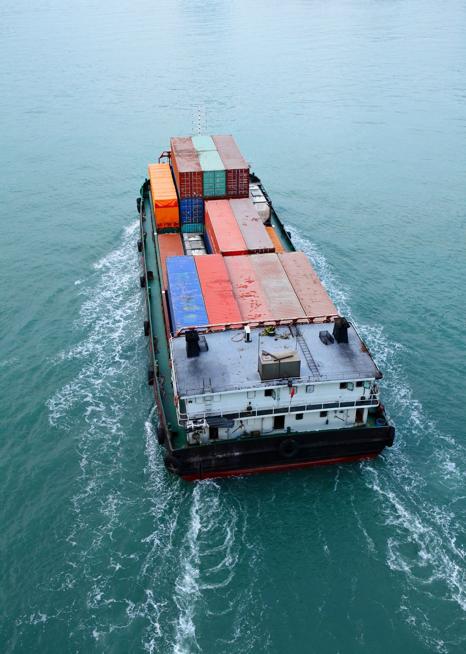 Cargo Ship in Ocean